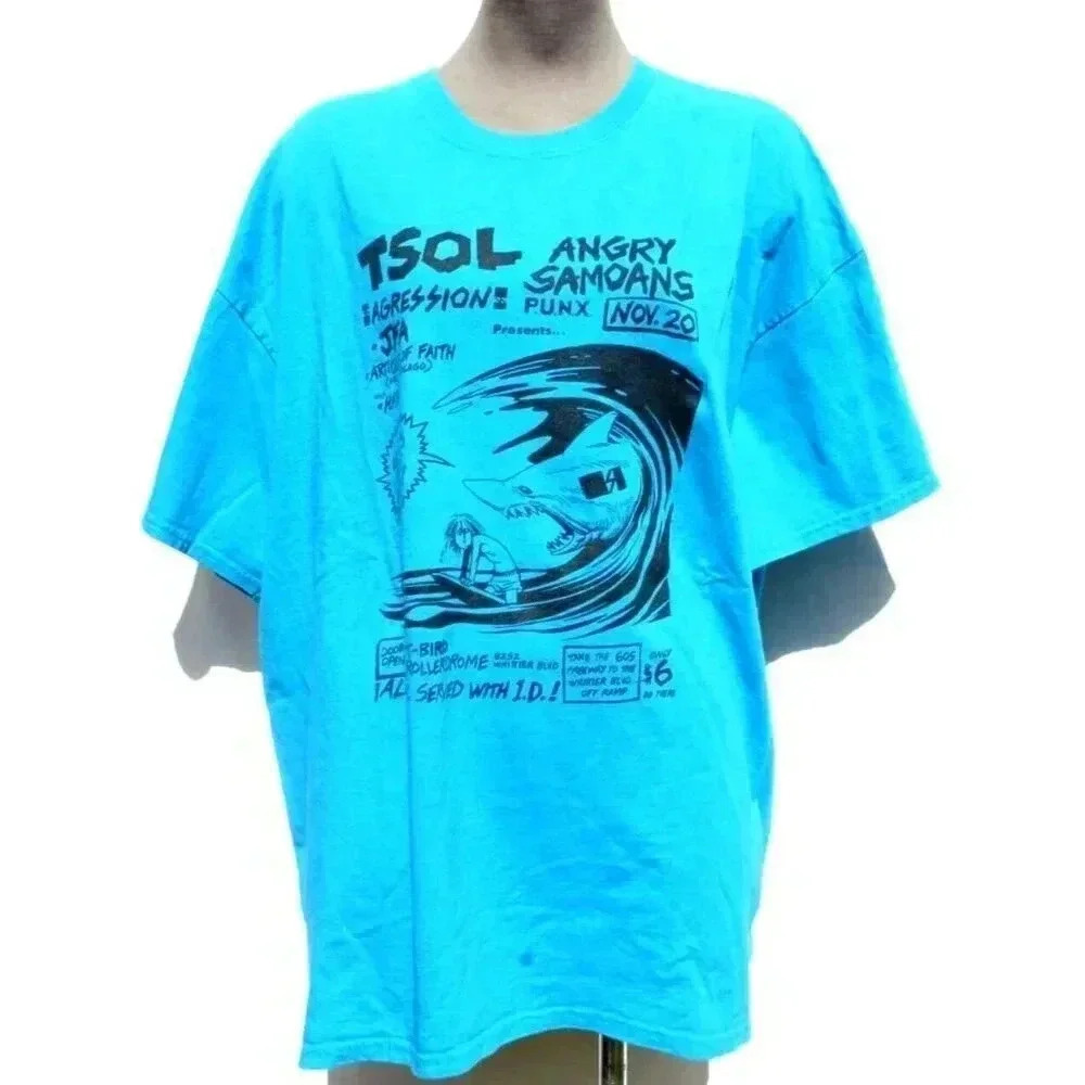 Vtg Locals Only Dick Nov 20th TSOL Agression JFA P.U.N.X. T-Shirt Concert 2XL